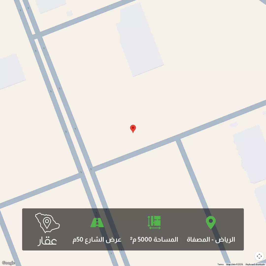 أرض للبيع في شارع غير مسمى, حي المصفاة, مدينة الرياض, منطقة الرياض 1 صورة