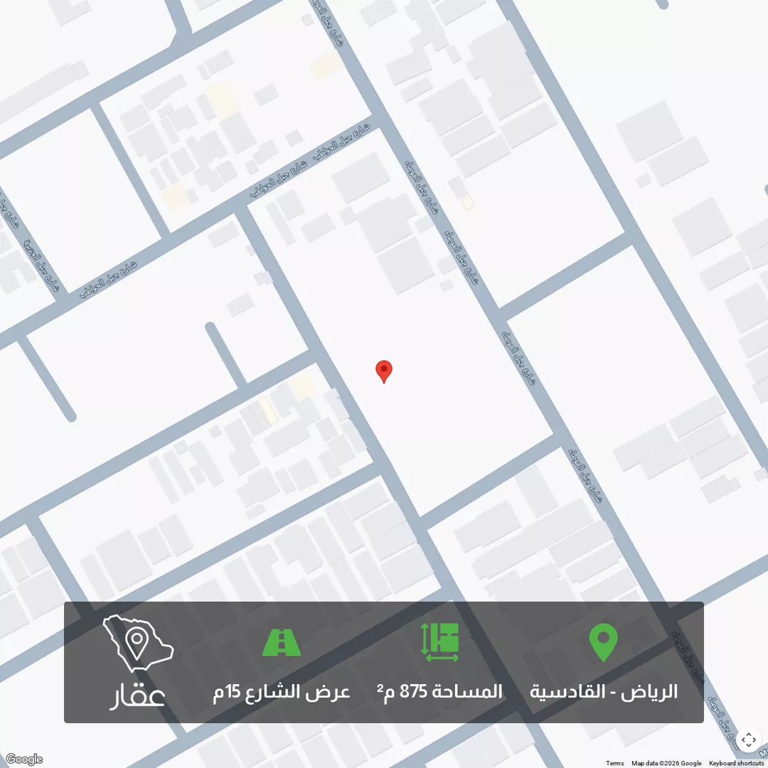 أرض للبيع في شارع جبل طرفه ، حي القادسية ، الرياض ، منطقة الرياض 1 صورة
