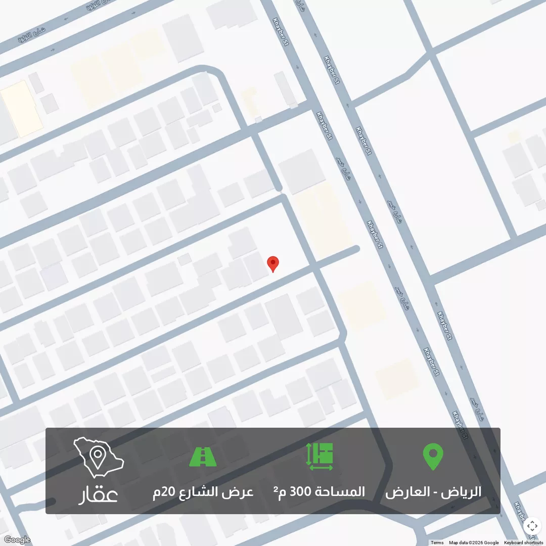 أرض للبيع في شارع عبدالرحمن بن أبي الحكم, حي العارض, مدينة الرياض, منطقة الرياض 1 صورة