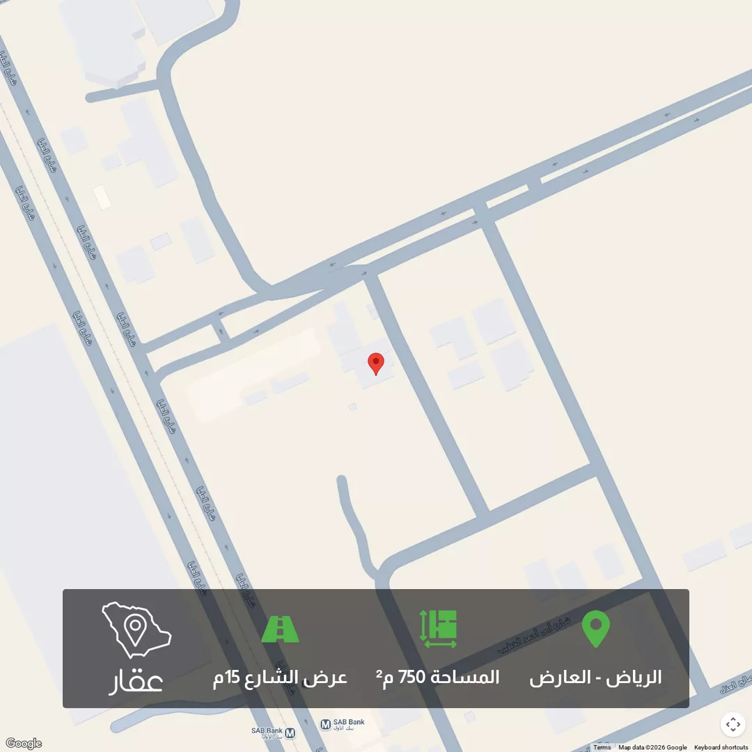 أرض للبيع في شارع أحمد المنقور, حي العارض, مدينة الرياض, منطقة الرياض 1 صورة