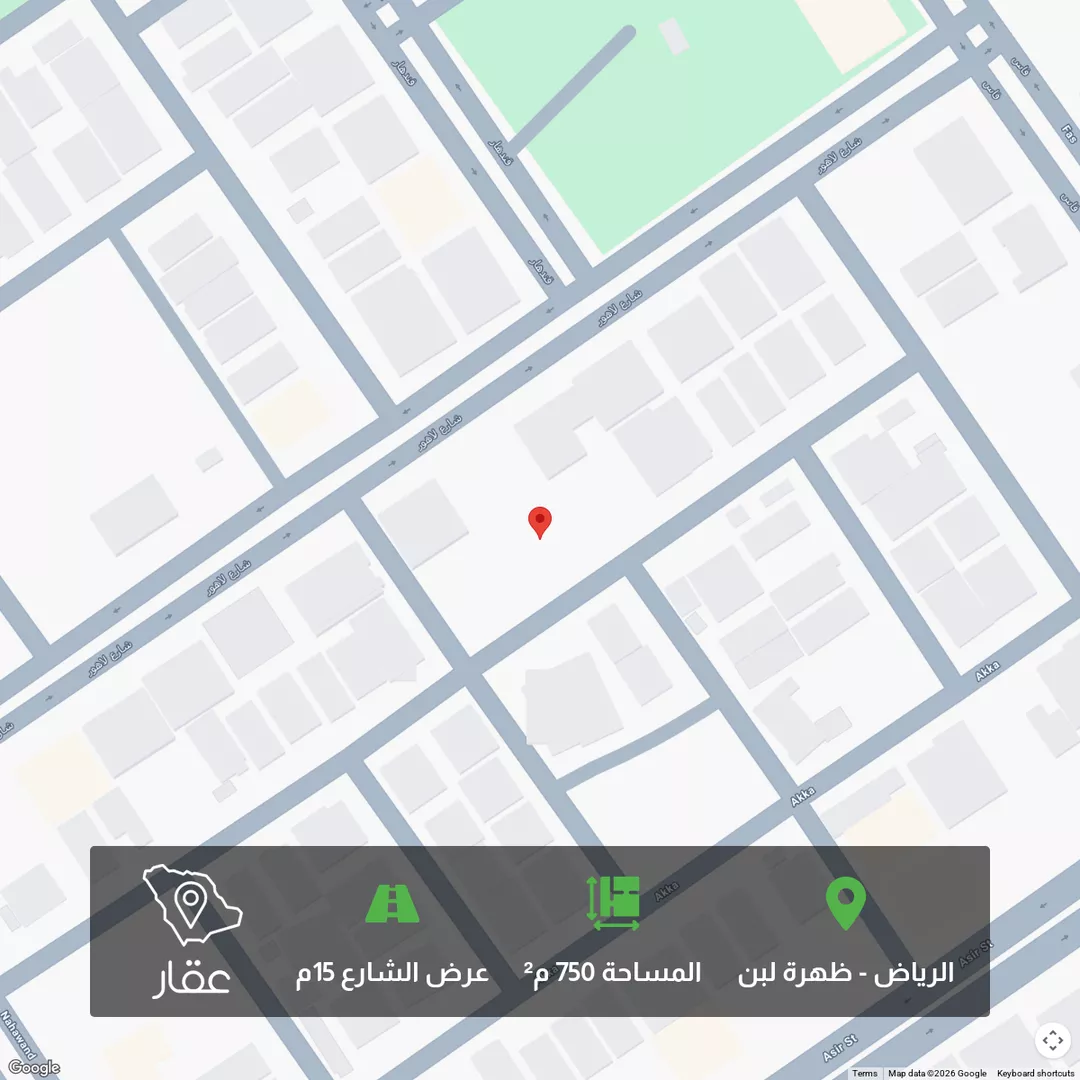 أرض للبيع في شارع غزة, حي ظهرة لبن, مدينة الرياض, منطقة الرياض 1 صورة