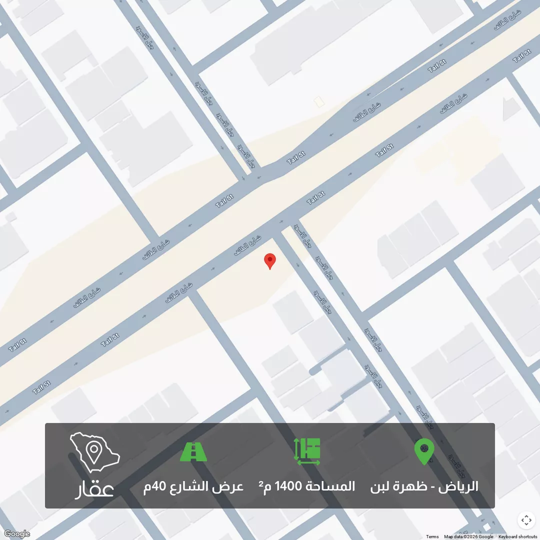 أرض للبيع في شارع الطائف ، حي ظهرة لبن ، الرياض ، منطقة الرياض 1 صورة