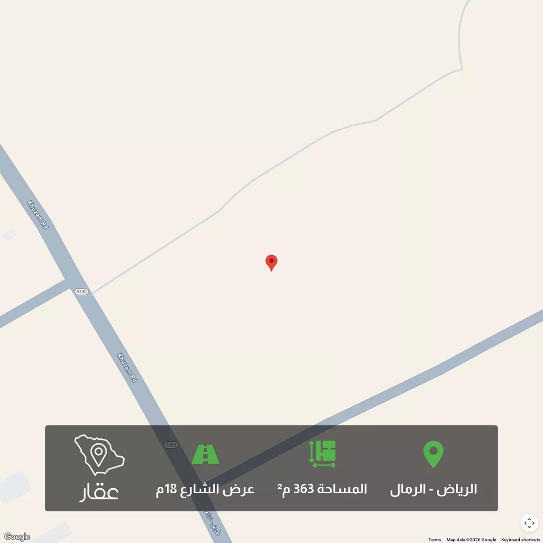 أرض للبيع في شارع خزام, حي الرمال, مدينة الرياض, منطقة الرياض 1 صورة