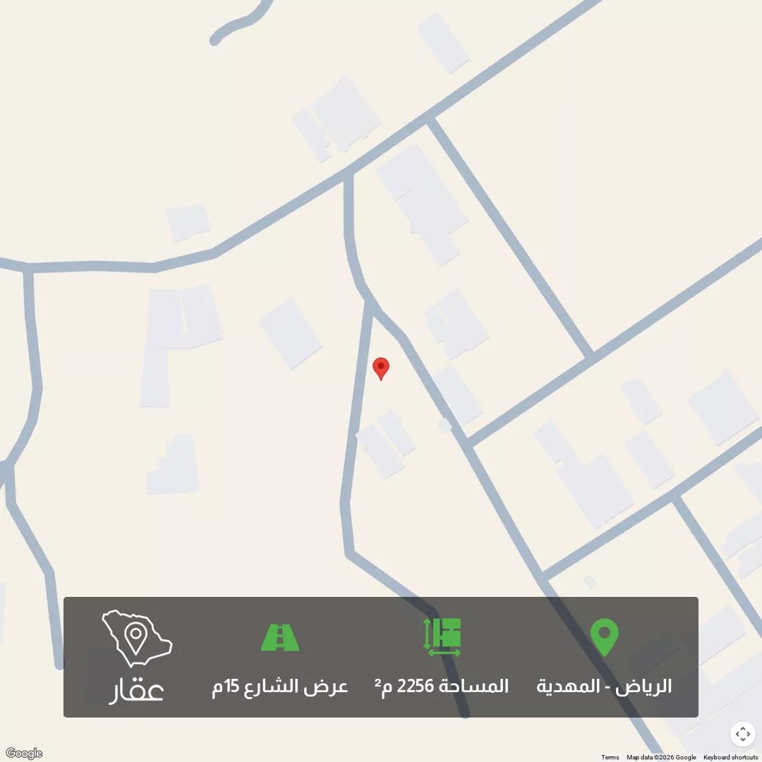 أرض للبيع في شارع ابن السابق, حي المهدية, مدينة الرياض, منطقة الرياض 1 صورة