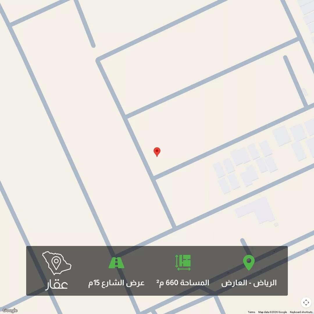 أرض للبيع في شارع حميري بن كراثة الربعي, حي العارض, مدينة الرياض, منطقة الرياض 1 صورة