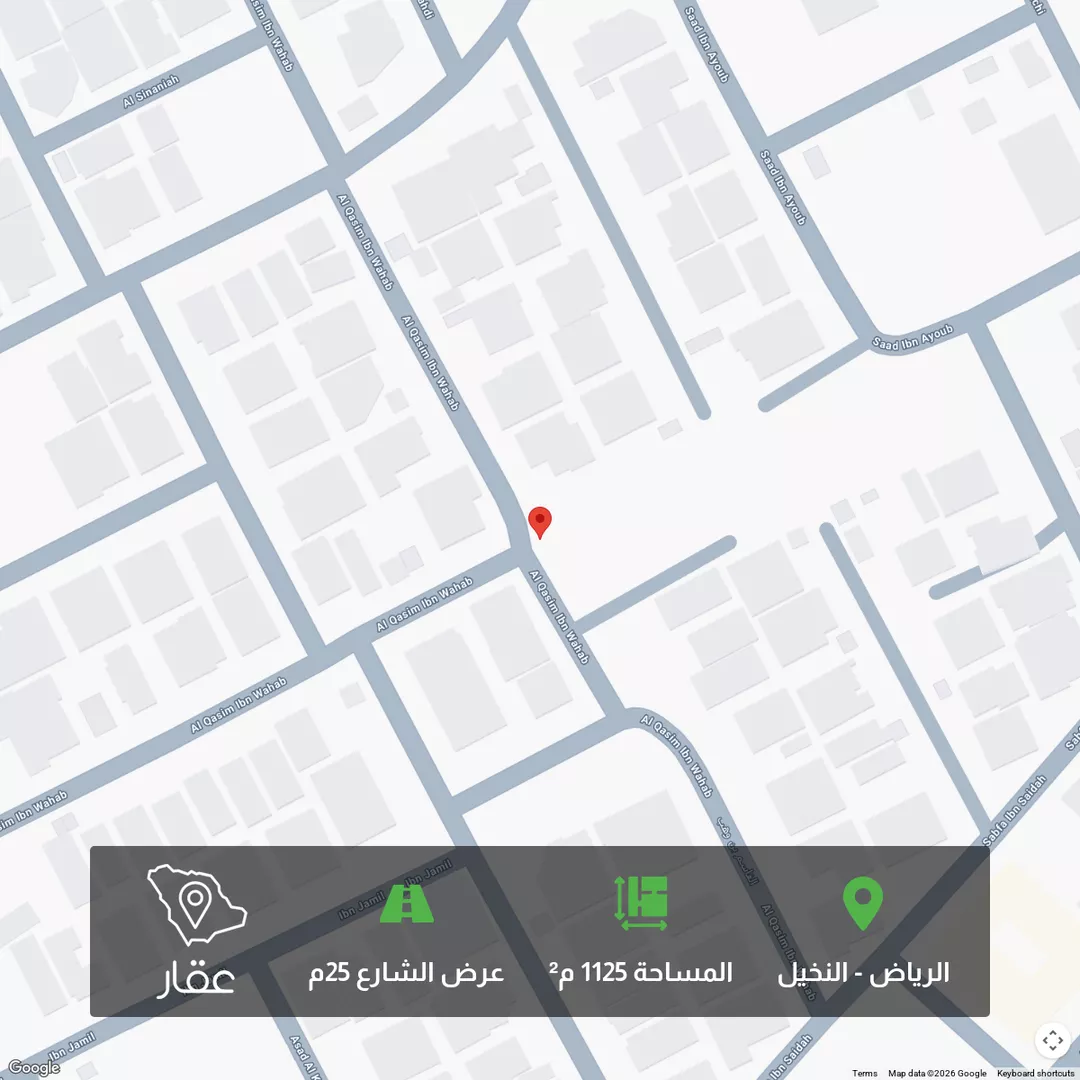 أرض للبيع في شارع السنانيه, حي النخيل, مدينة الرياض, منطقة الرياض 1 صورة