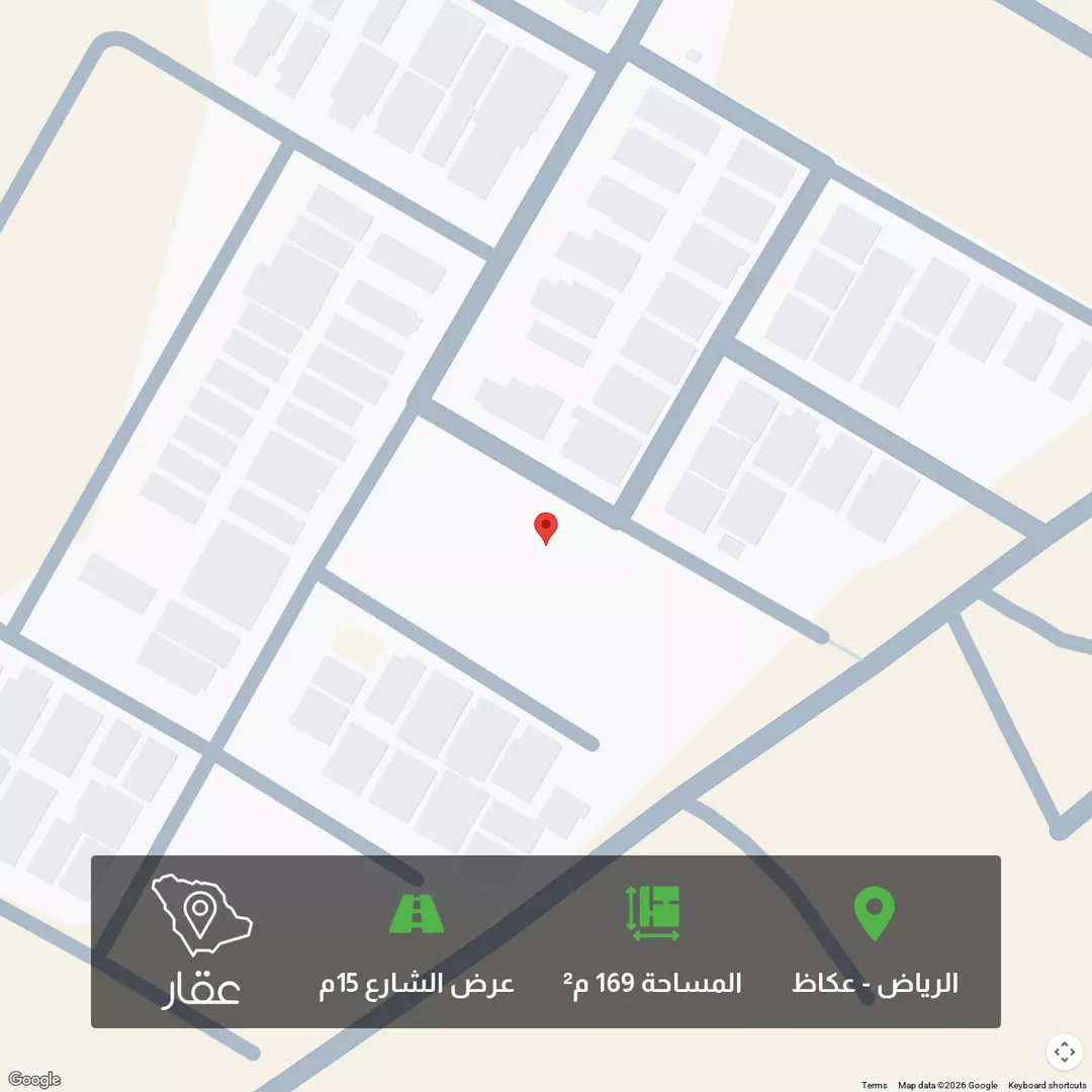 أرض للبيع في شارع ابن أبي الدنيا, حي عكاظ, مدينة الرياض, منطقة الرياض 1 صورة