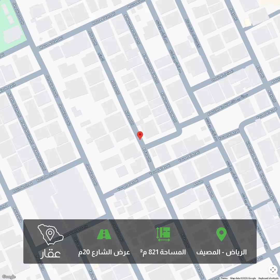 أرض للبيع في شارع الفروثي, حي المصيف, مدينة الرياض, منطقة الرياض 1 صورة