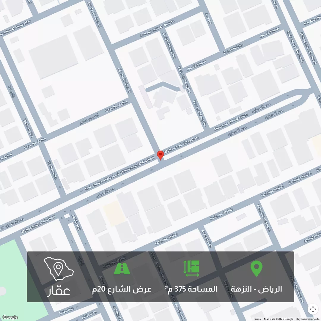 أرض للبيع في شارع محمدالمشاري ، حي النزهة ، الرياض ، منطقة الرياض 1 صورة