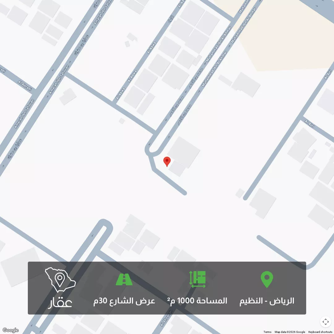 أرض للبيع في شارع محمد بن الاحمر, حي النظيم, مدينة الرياض, منطقة الرياض 1 صورة