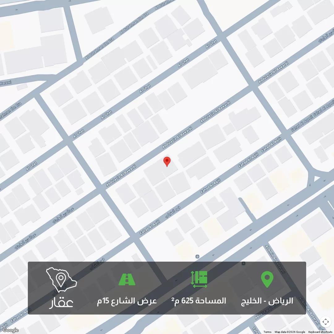 أرض للبيع في شارع عبدالعزيز البواردي, حي الخليج, مدينة الرياض, منطقة الرياض 1 صورة