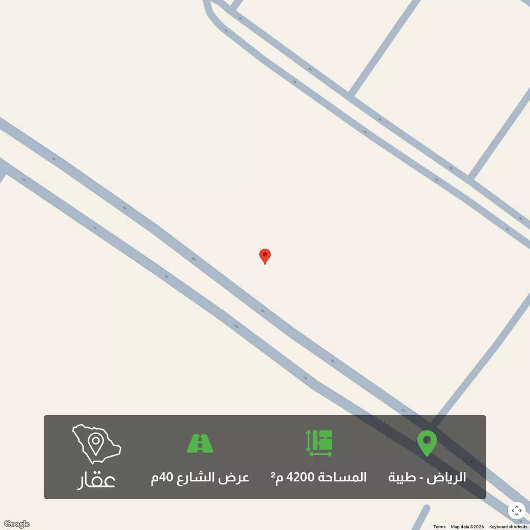 أرض للبيع في شارع الوداعة, حي طيبة, مدينة الرياض, منطقة الرياض 1 صورة