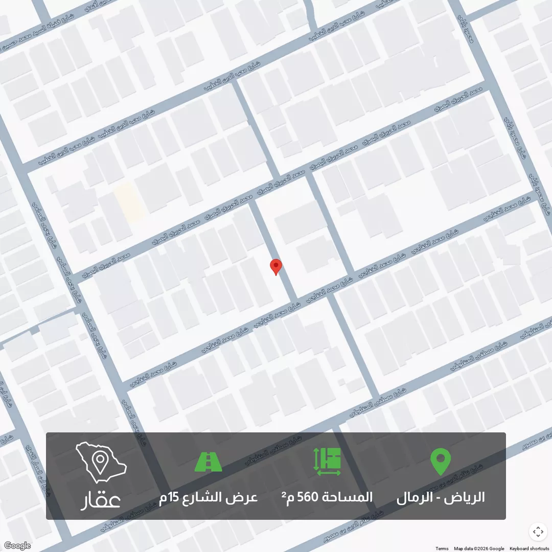 أرض للبيع في شارع محمد الخفاجي, حي الرمال, مدينة الرياض, منطقة الرياض 1 صورة