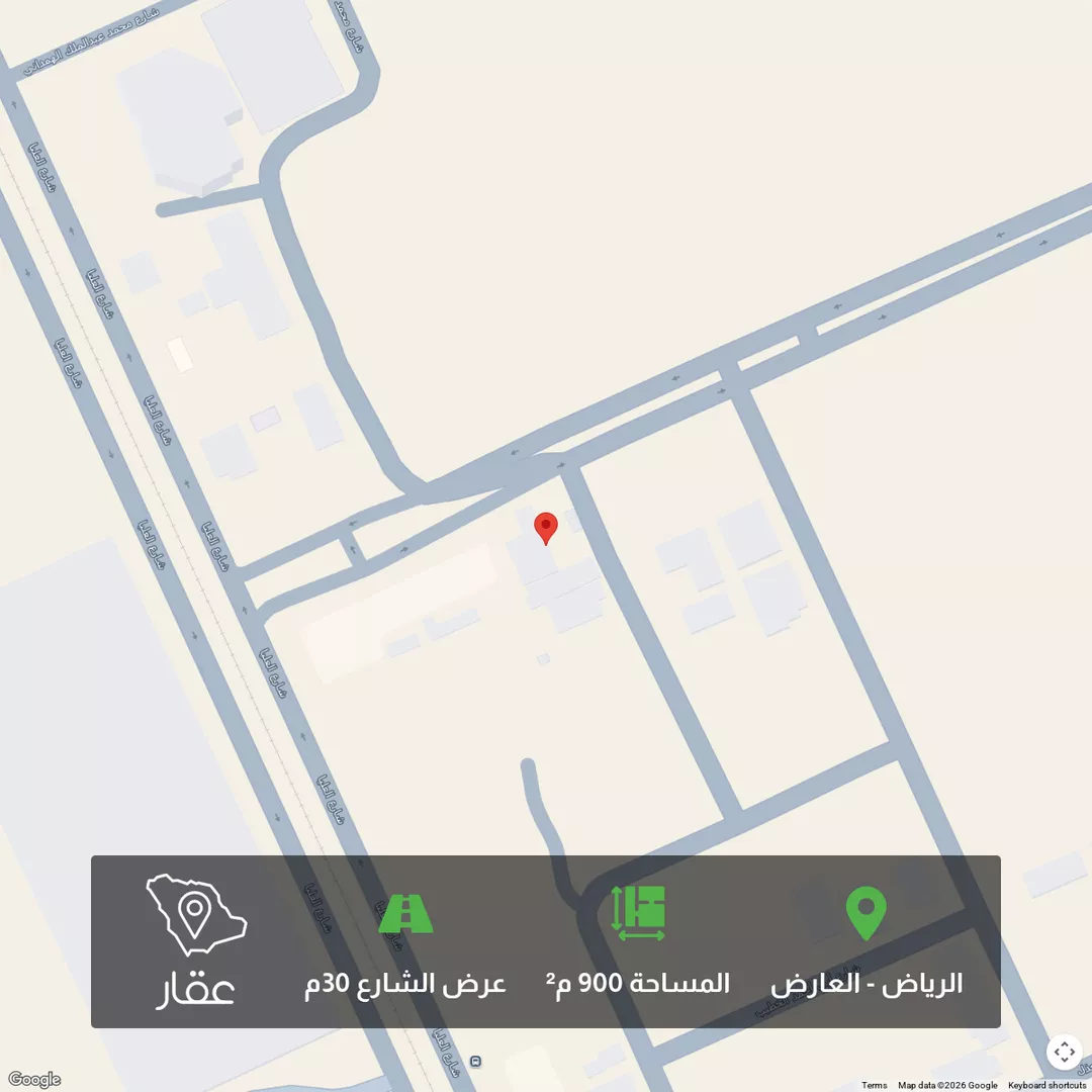 أرض للبيع في شارع أسد بن موسى, حي العارض, مدينة الرياض, منطقة الرياض 1 صورة