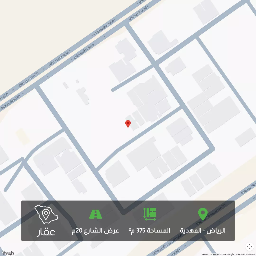 أرض للبيع في شارع عبدالرحمن سكيكر, حي المهدية, مدينة الرياض, منطقة الرياض 1 صورة