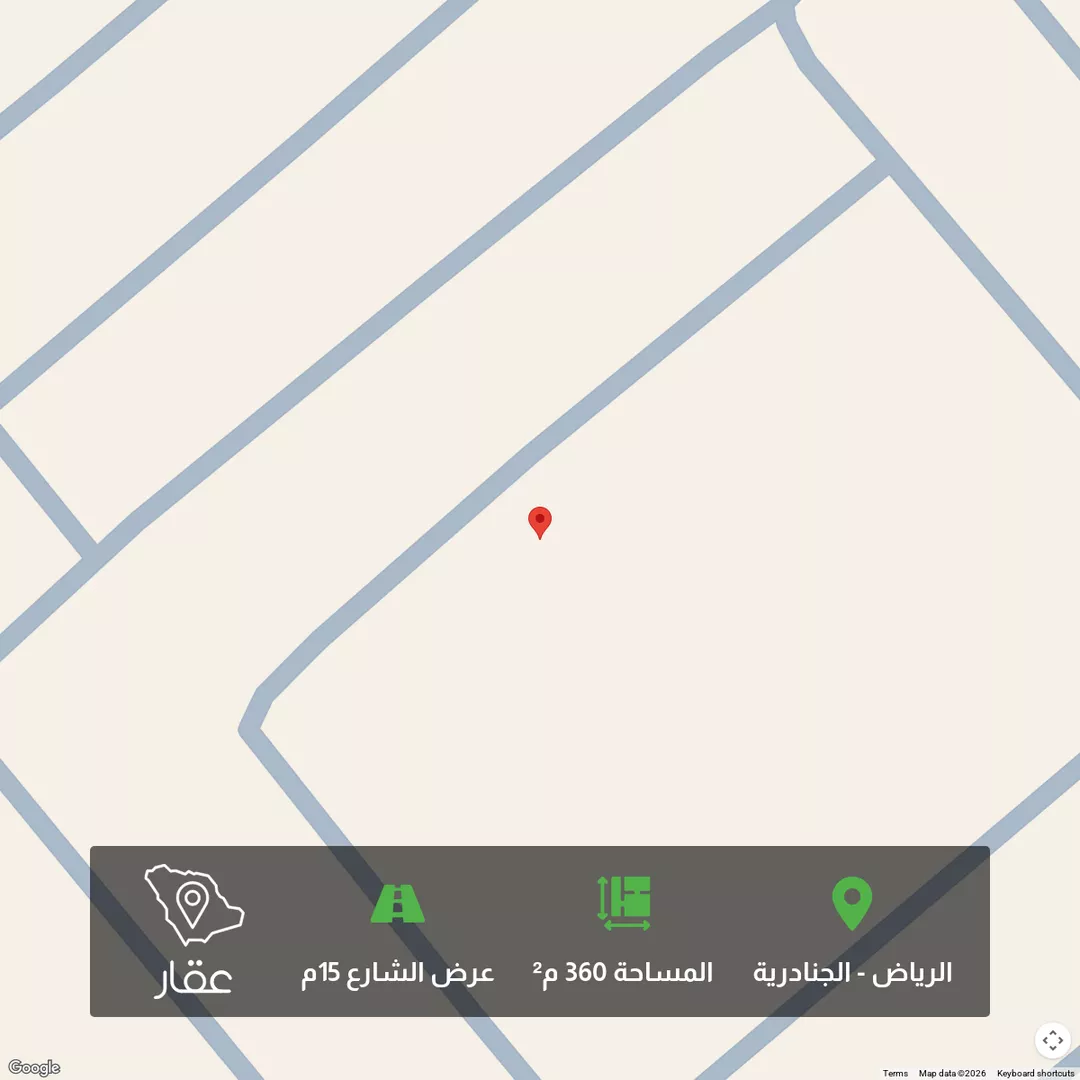 أرض للبيع في شارع شارع الضياء, حي الجنادرية, مدينة الرياض, منطقة الرياض 1 صورة