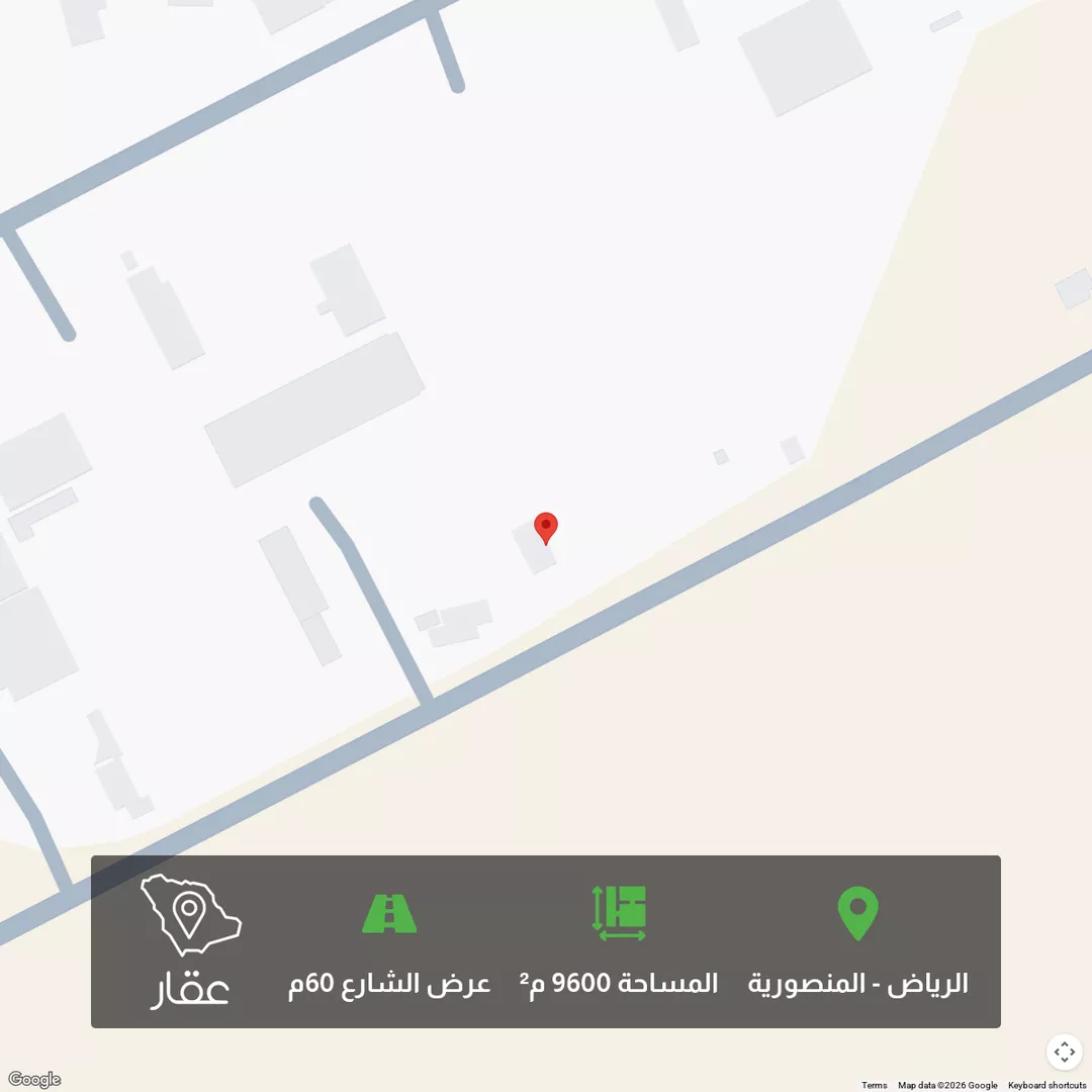 أرض للبيع في شارع الازهار ، حي المنصورية ، الرياض ، منطقة الرياض 1 صورة