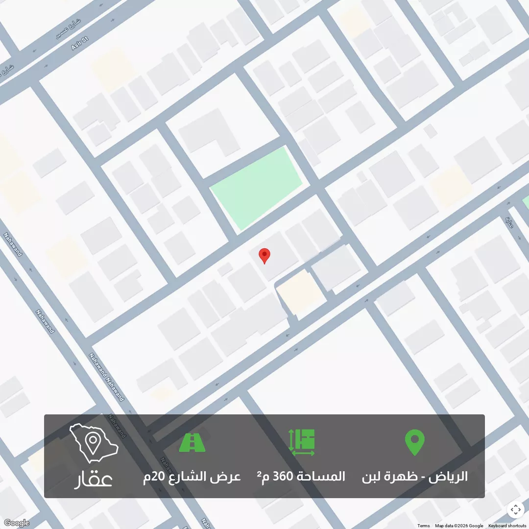 أرض للبيع في شارع عذبة, حي ظهرة لبن, مدينة الرياض, منطقة الرياض 1 صورة