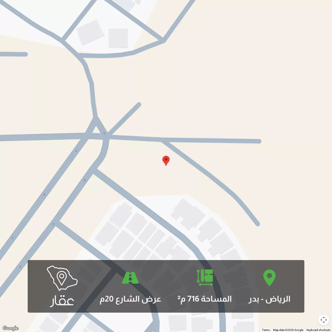 أرض للبيع في شارع أحمد بن محمد الحنفي, حي بدر, مدينة الرياض, منطقة الرياض 1 صورة