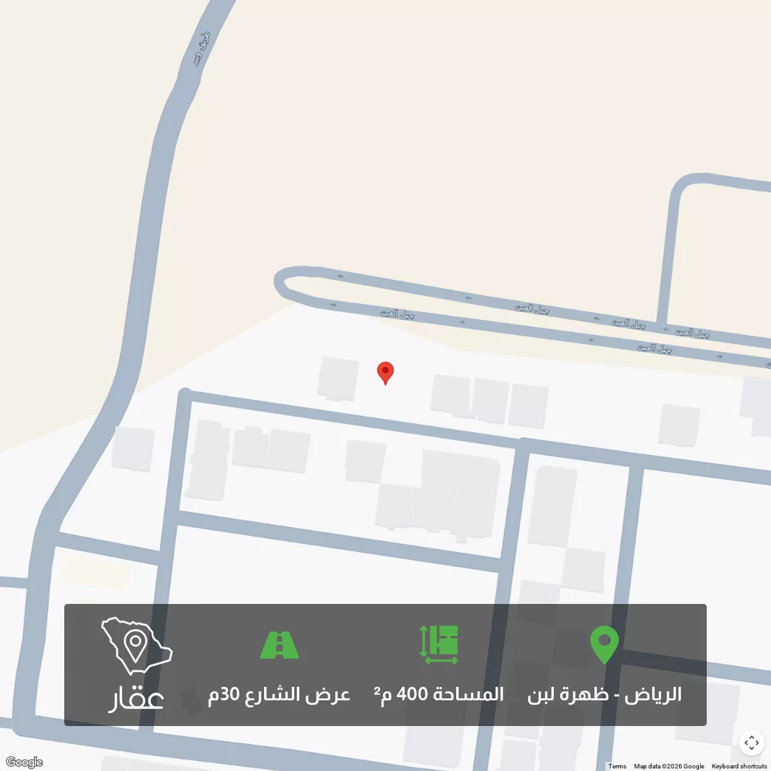 أرض للبيع في شارع رقم 118 ، حي ظهرة لبن ، الرياض ، منطقة الرياض 1 صورة