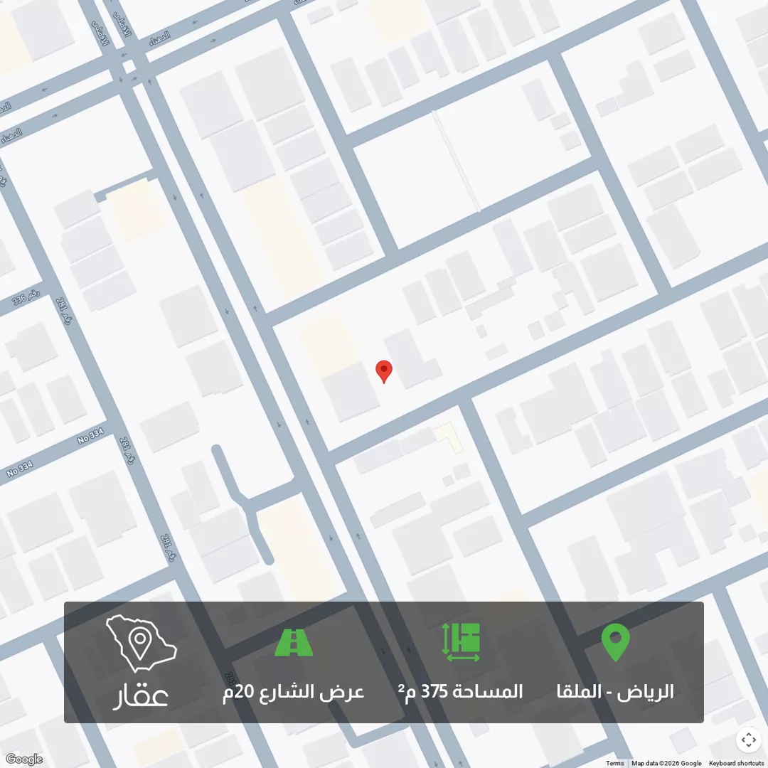أرض للبيع في شارع رقم 346, حي الملقا, مدينة الرياض, منطقة الرياض 1 صورة