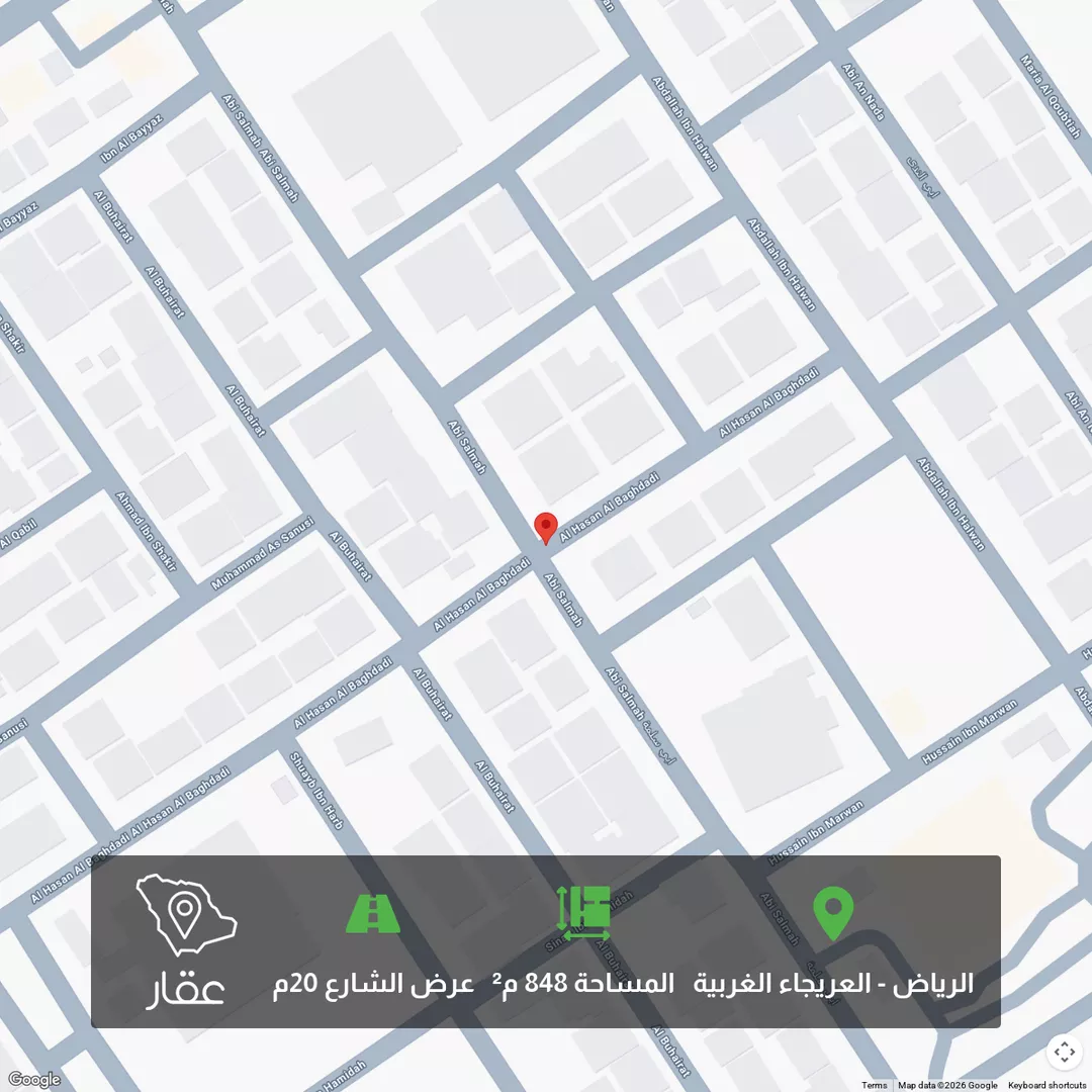 أرض للبيع في حي العريجاء الغربي, مدينة الرياض, منطقة الرياض 1 صورة