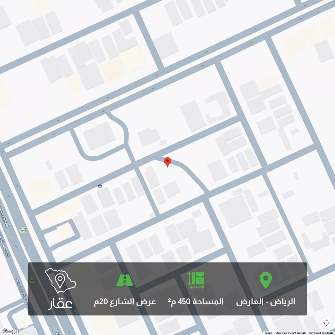 أرض للبيع في شارع عبدالكريم سلمان, حي العارض, مدينة الرياض, منطقة الرياض 1 صورة