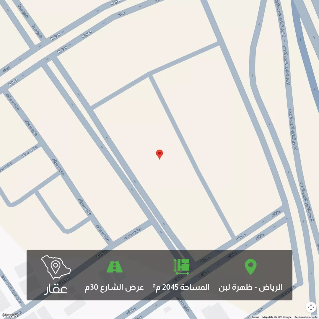 أرض للبيع في شارع صيدا, حي ظهرة لبن, مدينة الرياض, منطقة الرياض 1 صورة