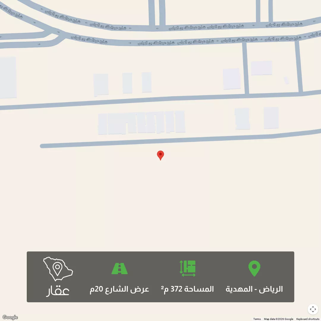 أرض للبيع في شارع حسن بن إبراهيم عرب, حي المهدية, مدينة الرياض, منطقة الرياض 1 صورة