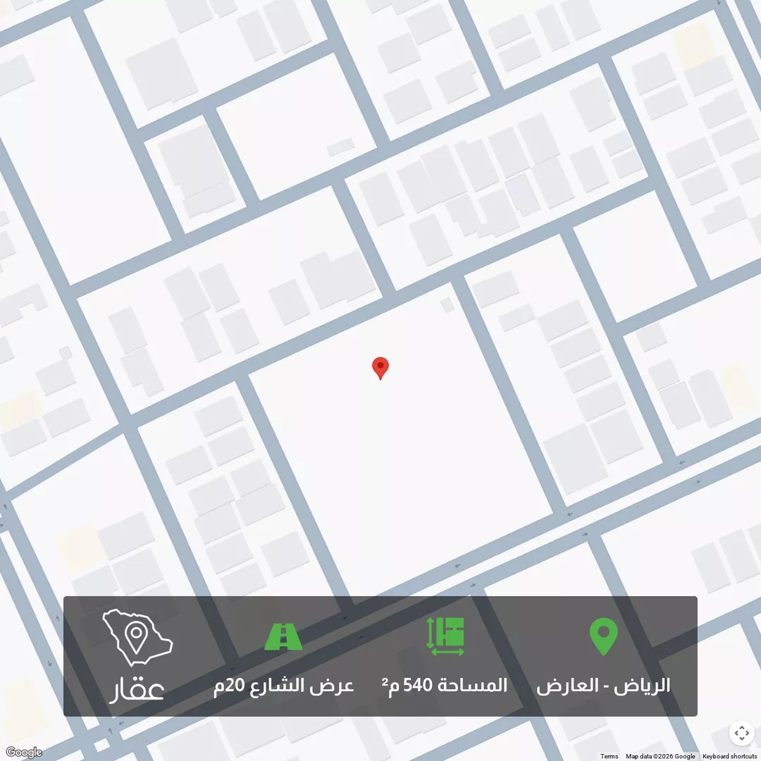 أرض للبيع في شارع إبراهيم الصديقي, حي العارض, مدينة الرياض, منطقة الرياض 1 صورة