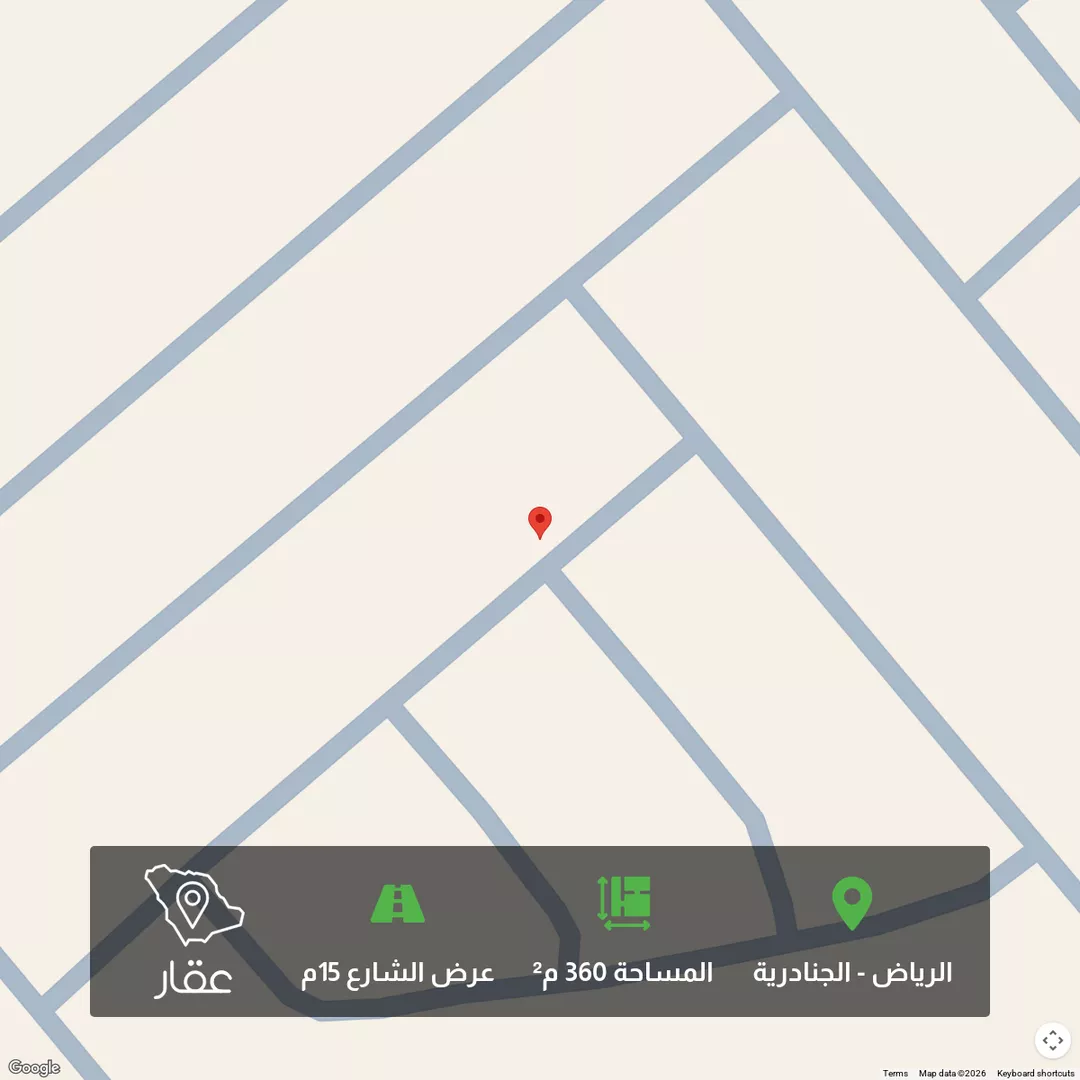 أرض للبيع في شارع الضياء ، حي الجنادرية ، الرياض ، منطقة الرياض 1 صورة