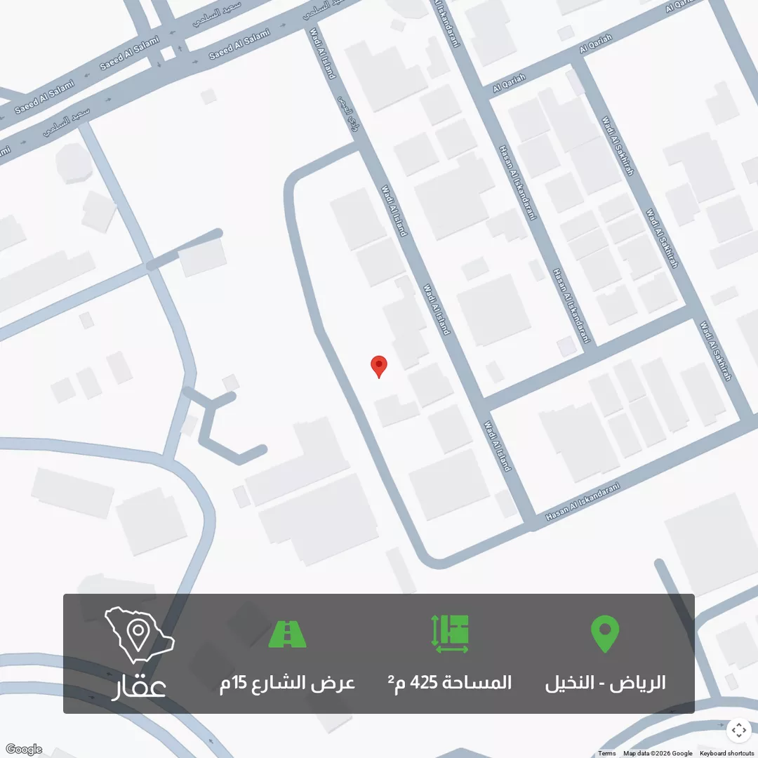 أرض للبيع في شارع وادي الفليج, حي النخيل, مدينة الرياض, منطقة الرياض 1 صورة