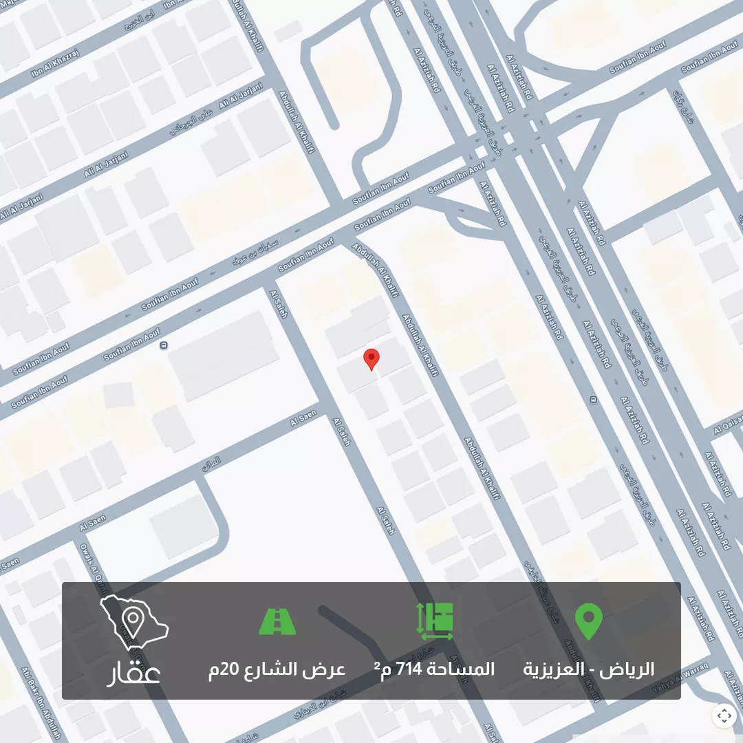 أرض للبيع في شارع الصالح ، حي العزيزية ، الرياض ، منطقة الرياض 1 صورة