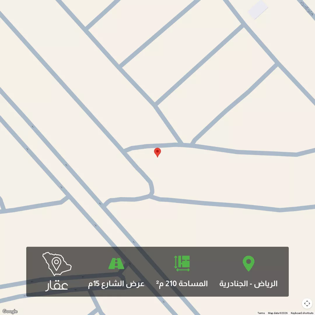 أرض للبيع في حي الجنادرية, مدينة الرياض, منطقة الرياض 1 صورة