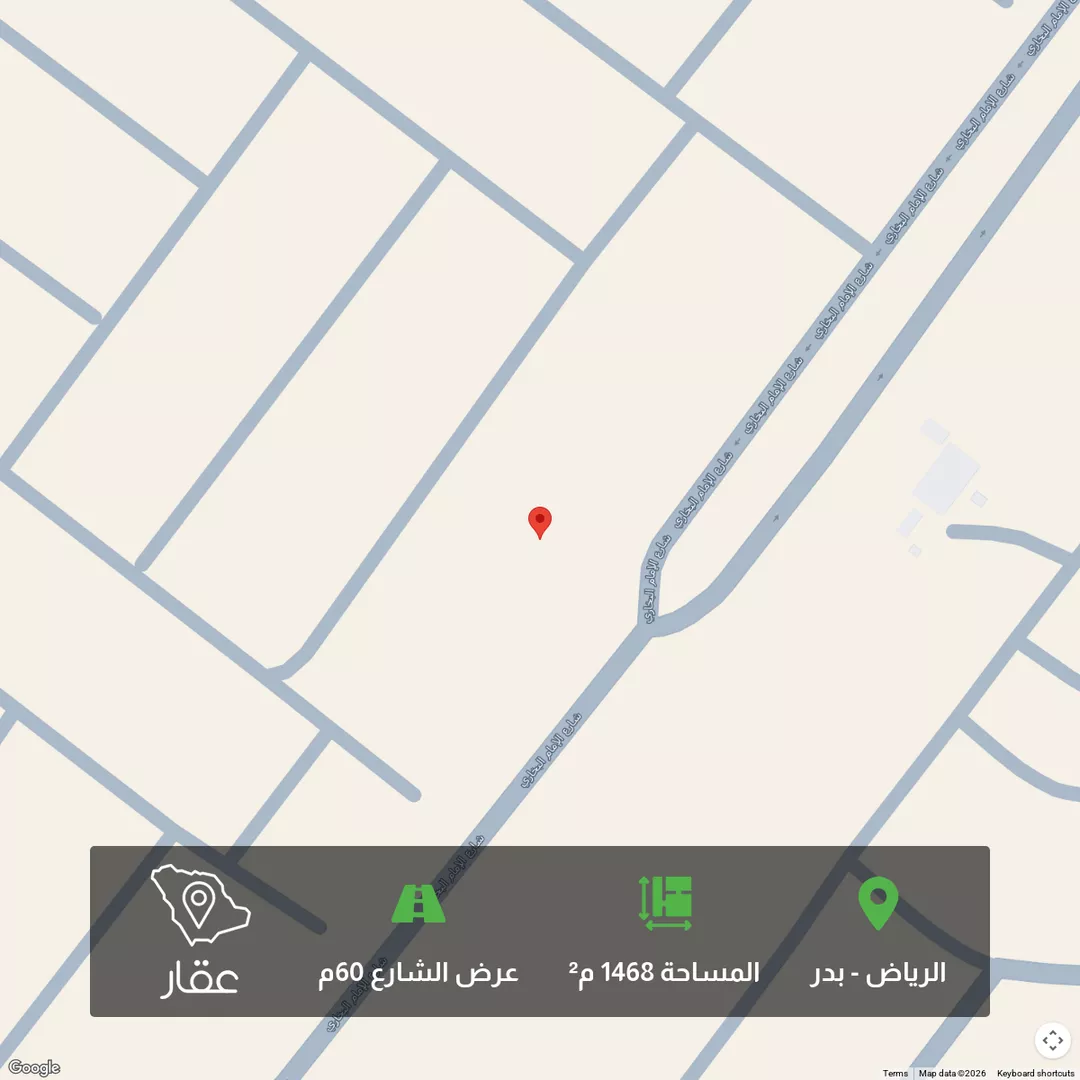 أرض للبيع في شارع الامام البخاري, حي بدر, مدينة الرياض, منطقة الرياض 1 صورة