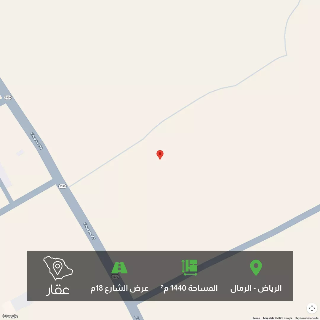 أرض للبيع في شارع خزام, حي الرمال, مدينة الرياض, منطقة الرياض 1 صورة