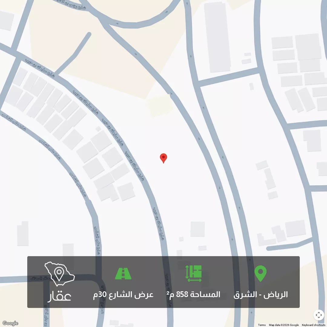 أرض للبيع في شارع سليمان بن حبيب, حي البيان, مدينة الرياض, منطقة الرياض 1 صورة