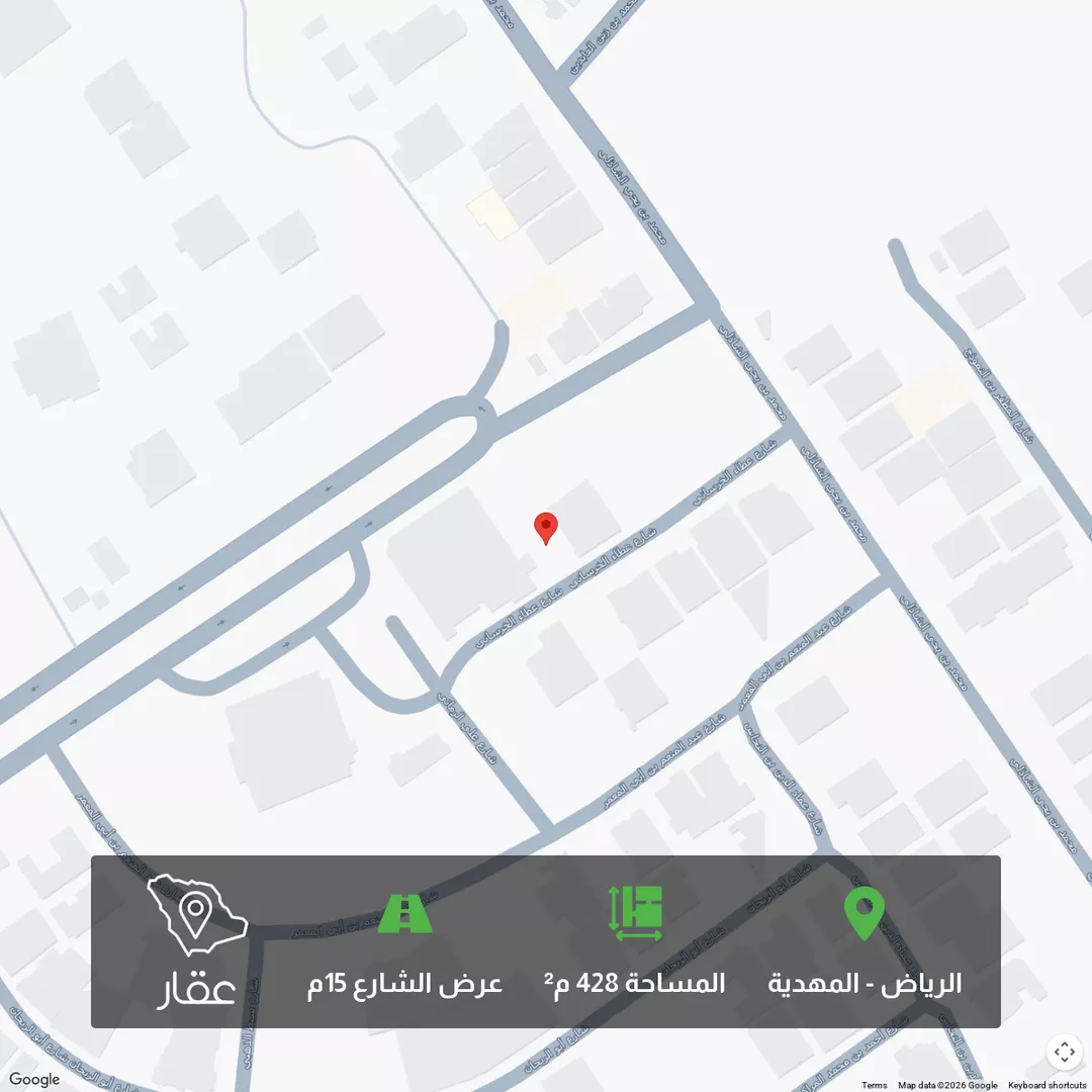 أرض للبيع في شارع عطاء الخراساني, حي المهدية, مدينة الرياض, منطقة الرياض