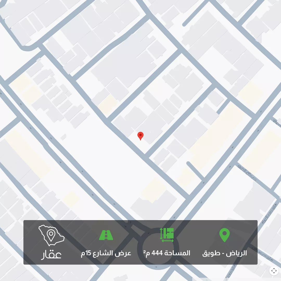 أرض للبيع في شارع جروه بن يزيد الطائي, حي طويق, مدينة الرياض, منطقة الرياض