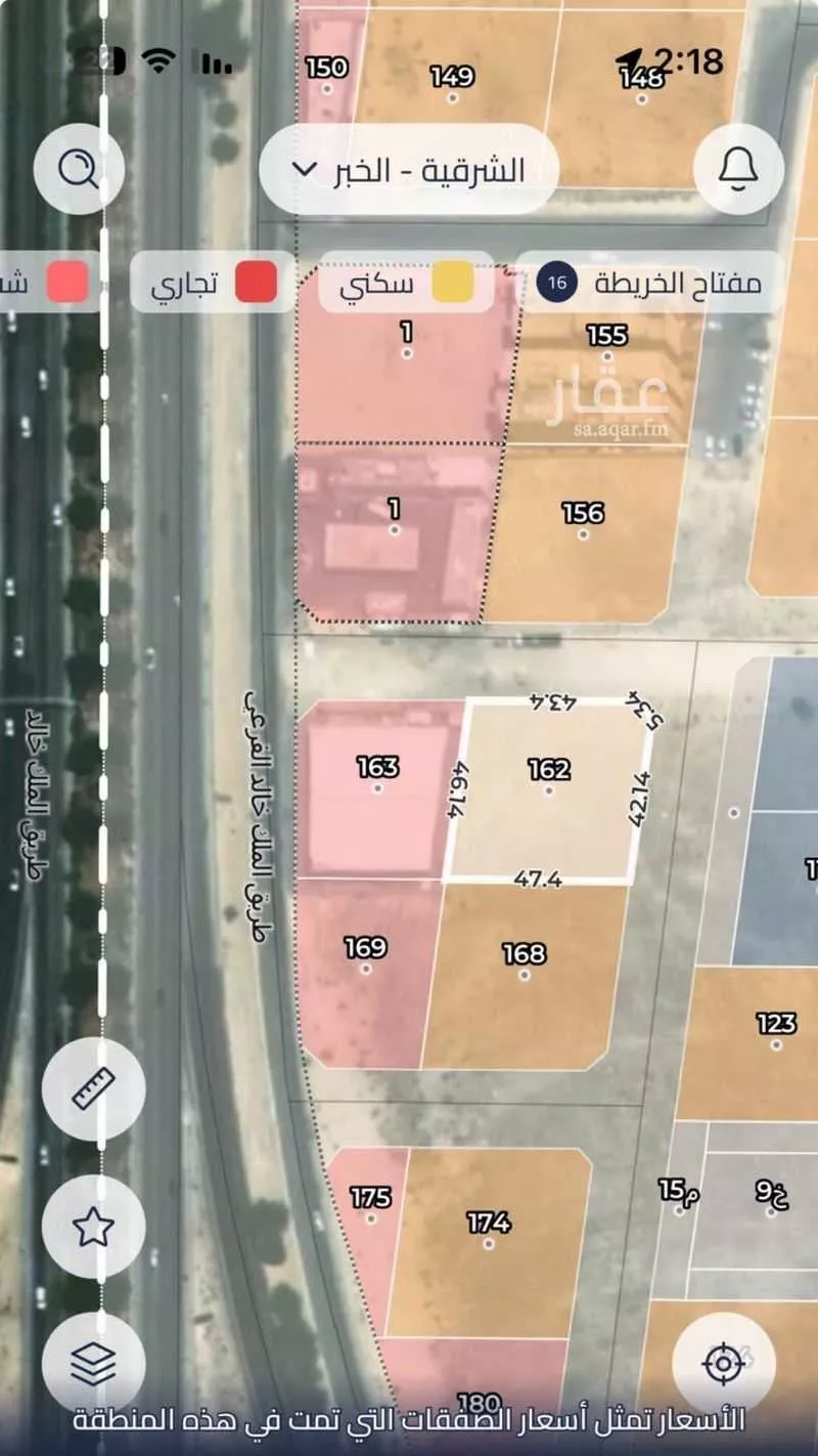 أرض للبيع في شارع مدائن صالح, حي الحمراء, مدينة الخبر, المنطقة الشرقية 1 صورة