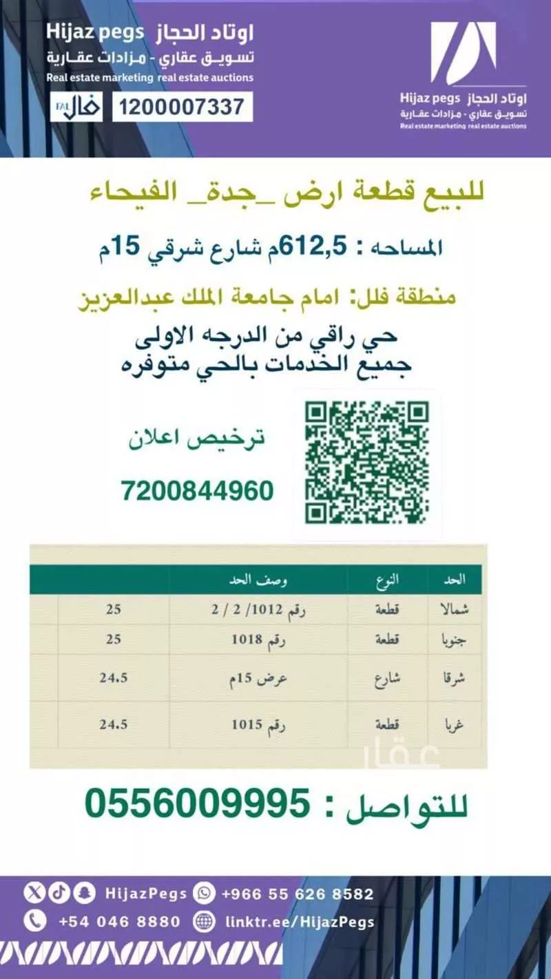 أرض للبيع في شارع شمس الدين الخوارزمي, حي الفيحاء, مدينة جدة, منطقة مكة المكرمة 1 صورة