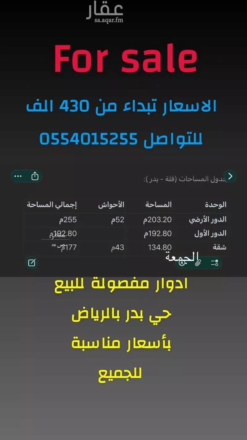 فيلا للبيع في شارع جبل أبهر, حي بدر, مدينة الرياض, منطقة الرياض 1 صورة