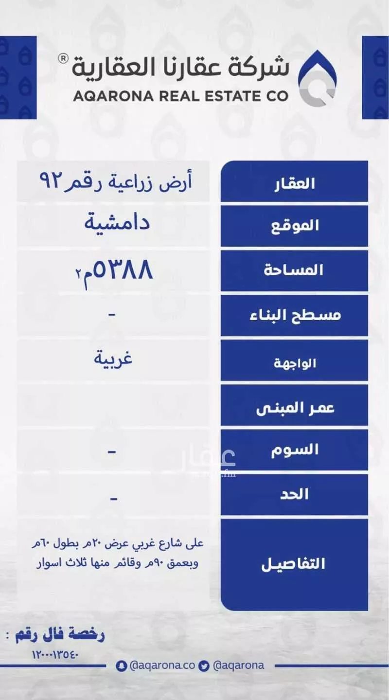 أرض للبيع في شارع فرحة بنت ابي سعد, مدينة عنيزه, منطقة القصيم 1 صورة