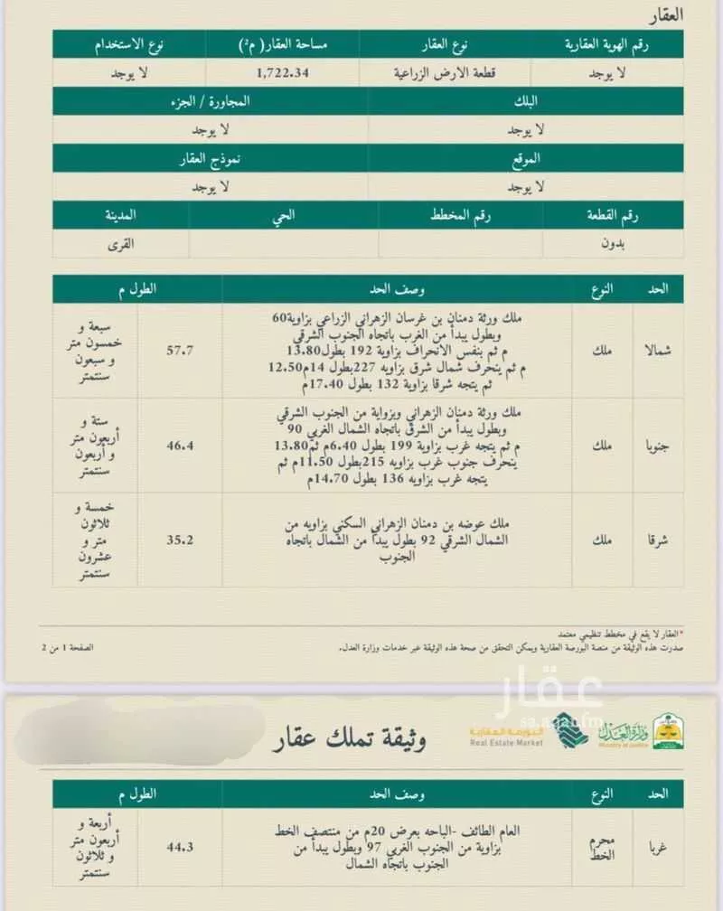 أرض للبيع في مدينة محويه, منطقة الباحة 1 صورة