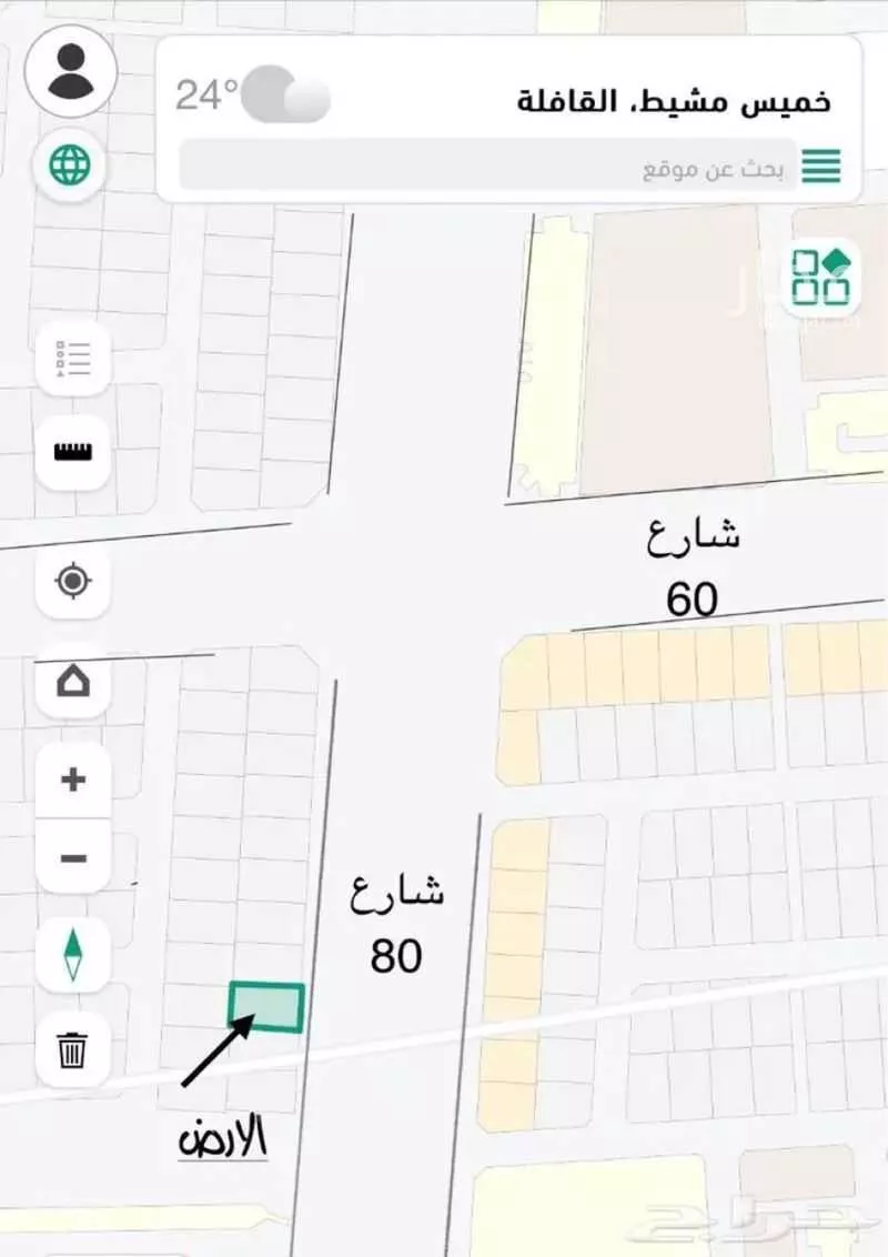 أرض للبيع في حي القافلة, مدينة خميس مشيط, منطقة عسير 1 صورة