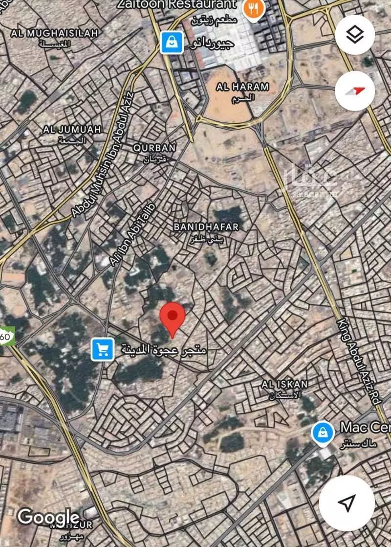 أرض للبيع في شارع عبدالله بن اميه الانصاري, حي بنى ظفر, مدينة المدينه المنوره, منطقة المدينة المنورة 1 صورة