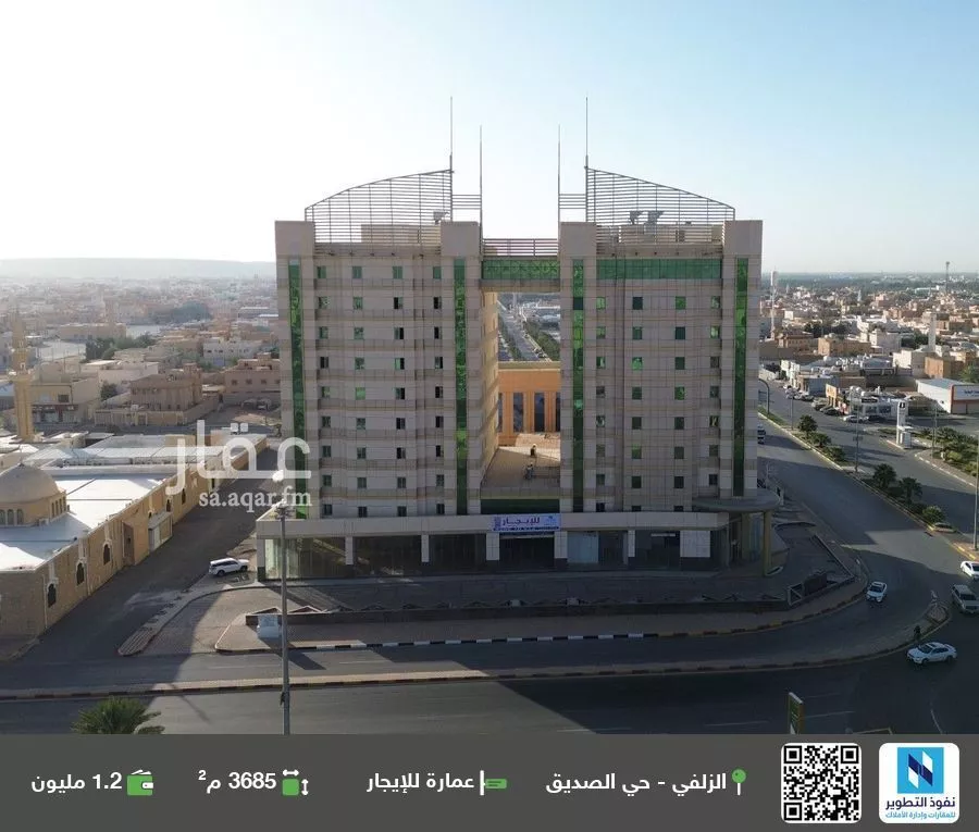 عمارة للإيجار في شارع الملك سلمان بن عبدالعزيز, حي الصديق, مدينة الزلفى, منطقة الرياض 1 صورة
