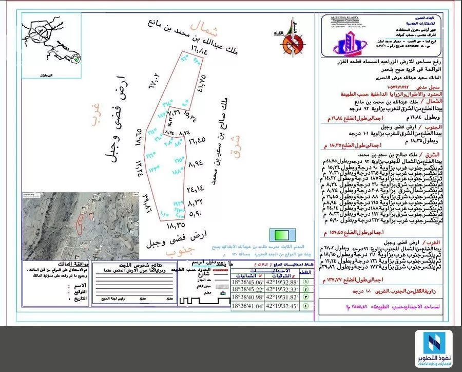 أرض للإيجار في شارع   ال جحدل, مدينة عسير - ال جحدل, منطقة عسير 1 صورة