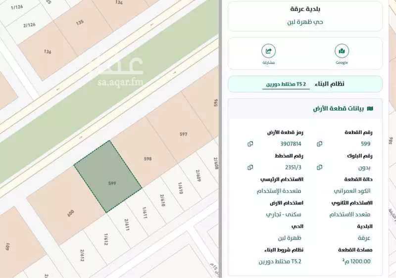 أرض للإيجار في شارع الطائف, حي ظهرة لبن, مدينة الرياض, منطقة الرياض 1 صورة