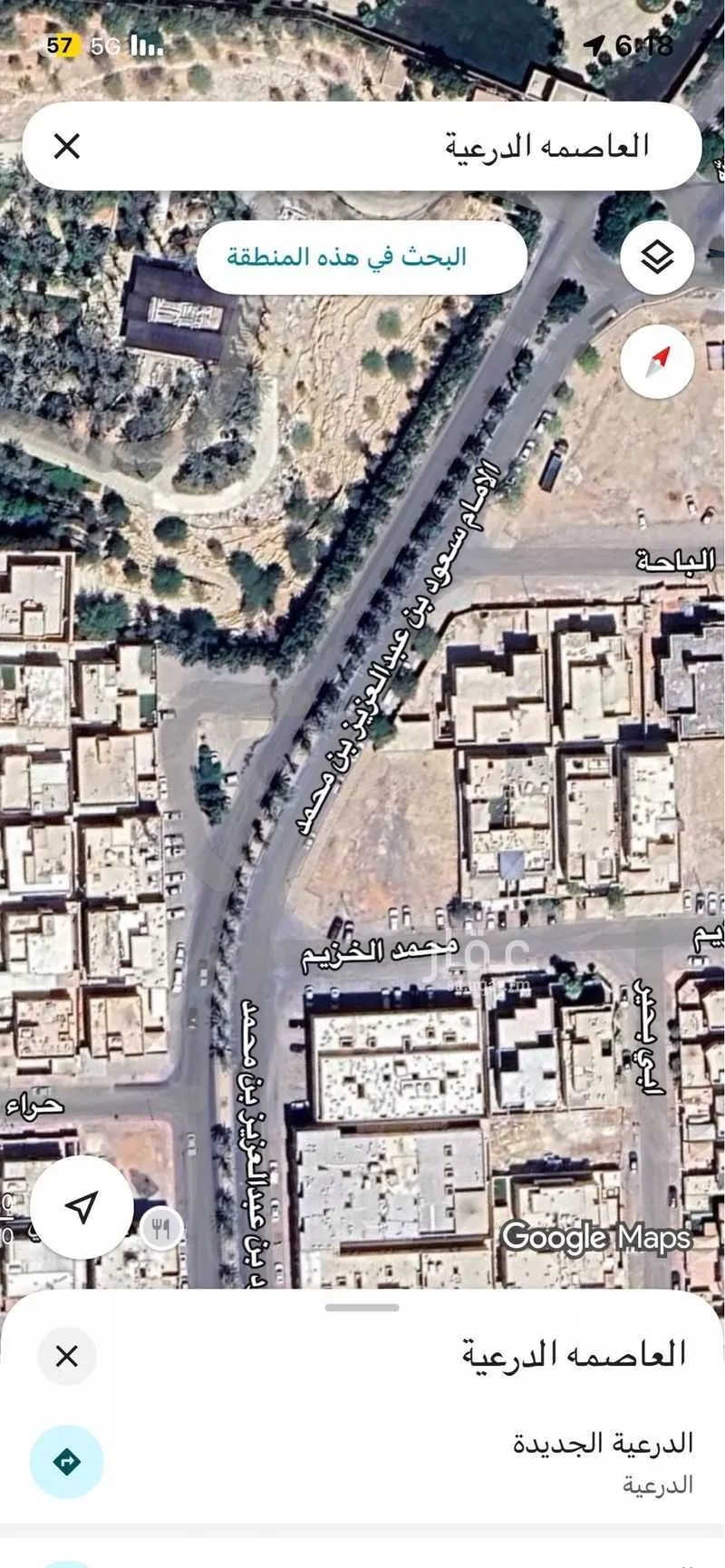 أرض للإيجار في شارع تبوك, حي العاصمة, مدينة الدرعية, منطقة الرياض 1 صورة